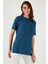 Oversize Bisiklet Yaka Yırtmaç Detaylı Bluz Bayan Bluz 5869000 3