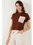 Pamuklu Tek Cepli Regular Fit Bisiklet Yaka T Shirt Bayan T Shirt 5865818 3