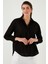 Pamuklu Regular Fit Uzun Kollu Düz Gömlek Kadın Gömlek CF25S168305 4