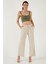 Regular Fit Normal Bel Geniş Paça Pantolon Bayan Pantolon 5866117 3