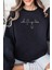 Uygun Tarz Yaramaz Kedi Baskılı Oversize Sweatshirt 1
