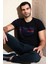 Pamuklu Slim Fit Bisiklet Yaka Baskılı T Shirt Erkek T Shirt 541HIGHER 5