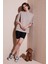 Streç Oversize Fit Bisiklet Yaka T Shirt Bayan T Shirt 5865911 1