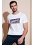 Pamuklu Slim Fit Bisiklet Yaka Baskılı T Shirt Erkek T Shirt 541HIGHER 4