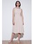 Bisiklet Yaka Regular Fit Cepli Pileli Midi Elbise Bayan Elbise 6051963 2