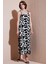 Desenli Midi Boy Oversize Fit Bağlamalı Ip Askılı Bisiklet Yaka Elbise Bayan Elbise 5869009 2