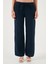Relaxed Fit Normal Bel Geniş Paça Çift Cepli Keten Pantolon Bayan Pantolon 668yp4991 3
