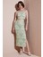 Slim Fit Ip Askılı Yırtmaçlı Midi Alt-Üst Takım Bayan Takım 5869021 2