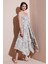 Desenli Asimetrik Kesim Regular Fit Midi Boy Askılı Elbise Bayan Elbise 5866126 3