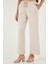 Pamuklu Relaxed Fit Yüksek Bel Geniş Paça Pantolon Bayan Pantolon 668yp5275 3
