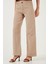 Pamuklu Standart Fit Yüksek Bel Geniş Paça Pantolon Bayan Pantolon 668yp5344 3
