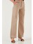 Pamuklu Standart Fit Yüksek Bel Geniş Paça Pantolon Bayan Pantolon 668yp5344 4
