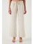 Relaxed Fit Normal Bel Geniş Paça Çift Cepli Keten Pantolon Bayan Pantolon 668yp4991 3
