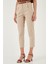 Streç Pamuklu Regular Fit Yüksek Bel Düz Kısa Paça Kemerli Pantolon Bayan Pantolon 668yp5335 3