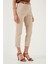 Streç Pamuklu Regular Fit Yüksek Bel Düz Kısa Paça Kemerli Pantolon Bayan Pantolon 668yp5335 4