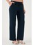 Relaxed Fit Normal Bel Geniş Paça Çift Cepli Keten Pantolon Bayan Pantolon 668yp4991 2