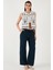 Relaxed Fit Normal Bel Geniş Paça Çift Cepli Keten Pantolon Bayan Pantolon 668yp4991 4