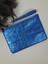 Deri Clutch Çanta Parlak Mavi Renk 2