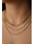By Florya Jewelry Çelik 3'lü Kombin Singapur, Salyangoz ve Pullu Halat Zincir Kolye Minimal Kararmaz 45 cm 1