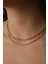 By Florya Jewelry Çelik 2'li Kombin Singapur ve Dokulu Sarmal Zincir Kolye Minimal Kararmaz 45 cm 5
