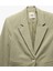 Viskon-Keten Karışımlı Klasik Kruvaze Crop Blazer Ceket 3