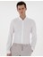 Erkek Beyaz Slim Fit Çizgili Uzun Kollu Gömlek 50301583-VR013 3