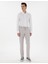 Erkek Beyaz Slim Fit Çizgili Uzun Kollu Gömlek 50301583-VR013 4