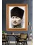 Altın Çerçeveli Paspartulu Atatürk Tablo ZC32 1