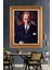 Altın Çerçeveli Paspartulu Atatürk Tablo ZC333 1