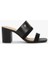 Leather & Suede Block Heel Mule 3