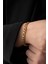 Çelik Figaro Zincir Bileklik Kararmaz Unisex 6 mm Altın 3