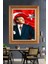 Altın Çerçeveli Paspartulu Atatürk Tablo FS537 1