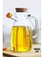 1000 ml Bambu Kapaklı Borosilikat Yağdanlık Cam Yağlık Sirkelik Şişesi Master Vakumlu Sosluk 1