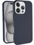 Caseworld Apple iPhone 16 Pro Max ile Uyumlu Kapak Içi Kadife Lansman Silikon Kılıf - Lacivert 1