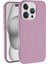 Caseworld Apple iPhone 16 Pro Max ile Uyumlu Kapak Içi Kadife Lansman Silikon Kılıf - Pembe 1
