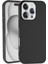 Caseworld Apple iPhone 16 Pro Max ile Uyumlu Kapak Içi Kadife Lansman Silikon Kılıf - Siyah 1