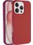 Caseworld Apple iPhone 16 Pro ile Uyumlu Kapak Içi Kadife Lansman Silikon Kılıf - Kırmızı 1