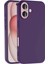 Caseworld Apple iPhone 16 ile Uyumlu Kapak Içi Kadife Lansman Silikon Kılıf - Mor 1