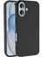 Apple iPhone 16 Plus ile Uyumlu Kapak Içi Kadife Lansman Silikon Kılıf - Siyah 1