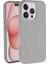 Apple iPhone 16 Pro ile Uyumlu Kapak Içi Kadife Lansman Silikon Kılıf - Gri 1