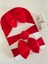 Kız Bebek Fiyonklu Bone Bandana Set / Kız Bebek Saç Bandı / Bebek 3 Lü Saç Aksesuar Seti 2