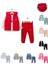 Baby Marka Jrdon Desen Yelekli Üçlü Takım Unisex 6-36 Ay 1