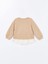 Bej Bisiklet Yaka Uzun Kollu Baskılı Kız Bebek Sweatshirt 4