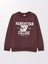 Bisiklet Yaka Baskılı Uzun Kollu Erkek Çocuk Sweatshirt 1