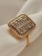 Baget Yüzük Zirkon Taş Rose Gold Çelik Yüzük 1