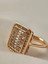 Baget Yüzük Zirkon Taş Rose Gold Çelik Yüzük 3
