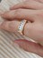 Taşlı Yüzük Zirkon Taşlı Çelik Yüzük Rosegold 4