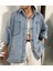 Oversize Cepli Düğmeli Denim Kot Ceket Gömlek KT089 3