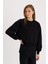 Boxy Fit Bisiklet Yaka Basic Düz Kalın Sweatshirt E4732AX25SP 3