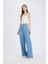 Pull On Wide Leg Yüksek Bel Uzun Tensel Yıkamalı Pantolon D8238AX25SM 2